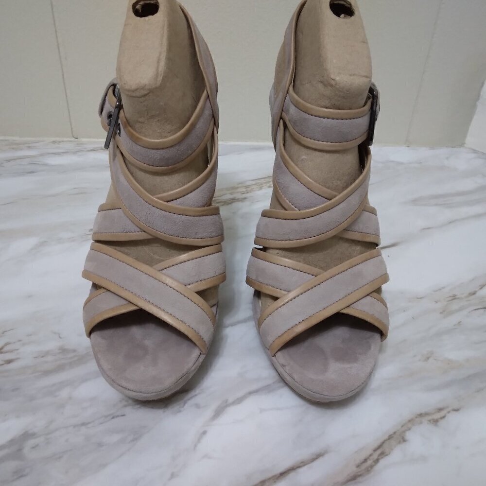 Alexandre Birman | Suede Slingback Wedge Platform Sandals | Sz 10 - Picture 3 of 13